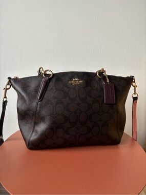 MINT - Coach Satchel - F28989 Signature Small Kelsey Brown Oxblood crossbody